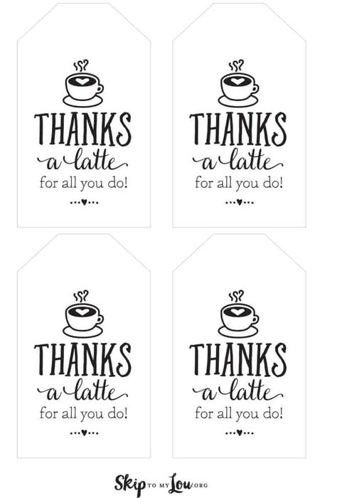 Thanks a latte! FREE Printable Gift Tags Teacher Appreciation Coffee Gift Card, Starbucks Thank You Gift Free Printable, C Is For Caffeine Printable Free, Coffee Tags Free Printable, Teacher Appreciation Coffee Printable, Starbucks Teacher Appreciation Printable, Thanks A Latte Teacher Gift, Coffee Thank You Card Free Printable, Coffee Teacher Appreciation Tags