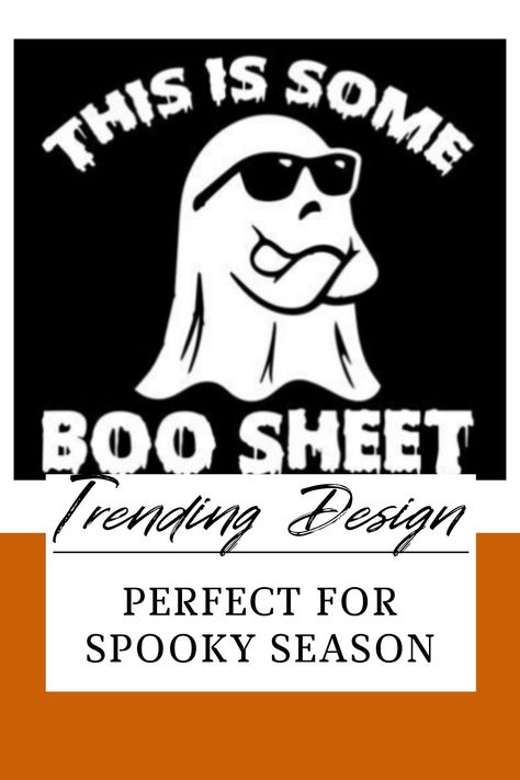 This is some BOO SHEET 🤣 Boo Sheet, Halloween T Shirt, Halloween Design, Halloween Tshirts, Creative Fabrica, Linux, Design Trends, Mac, Halloween