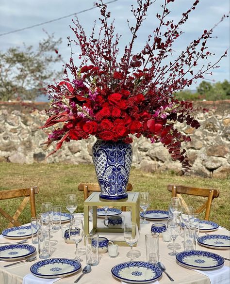 Mexican Wedding Centerpieces, Rancho Wedding, Talavera Wedding, Mexican Wedding Decorations, Charro Theme, Spanish Style Wedding, Mexican Inspired Wedding, Outdoor Tent Wedding, Mexican Themed Weddings