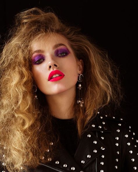 80s Pop Star Aesthetic, 80s Glam Makeup, 1980 Makeup, 80s Cowgirl, Tanya Kizko, 80's Makeup, 80s Hair And Makeup, 1980s Makeup And Hair, 80s Makeup Looks