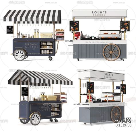 Urban Coffee Shop, Tea Store Design, Food Stand Design, Food Trolley, Food Stall Design, Gerobak Dorong, Food Kiosk, Food Cart Design, Coffee Stands