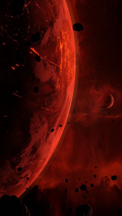 Red Space Wallpaper, Red Space Aesthetic, Red Moon Background, Red Universe, Spaceship Aesthetic, Red Bg, Mars Wallpaper, Sci Fi Aesthetic, Red Galaxy