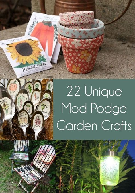 Outdoor Crafts For Adults, Fun Outdoor Crafts, Diy Summer Crafts, Mod Podge Crafts, Decoupage Diy, Diy Crafts For Adults, Crafts For Adults, Outdoor Crafts, Diy Outdoor Decor