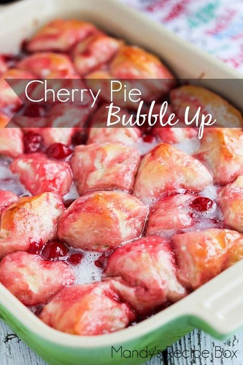 Cherry Pie Bubble Up #bakethisholidayspecial Cherry Desserts, Bubble Up, Cherry Recipes, Snack Foods, Puppy Chow, Cherry Pie Filling, Creative Cookies, Brunch Ideas, Köstliche Desserts