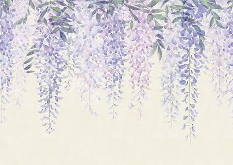 Wisteria Wallpaper, Vines Art, Purple Home Decor, Purple Wisteria, Joyful Life, Wallpaper Purple, Floral Home Decor, Wall Painting Decor, Lavender Flower