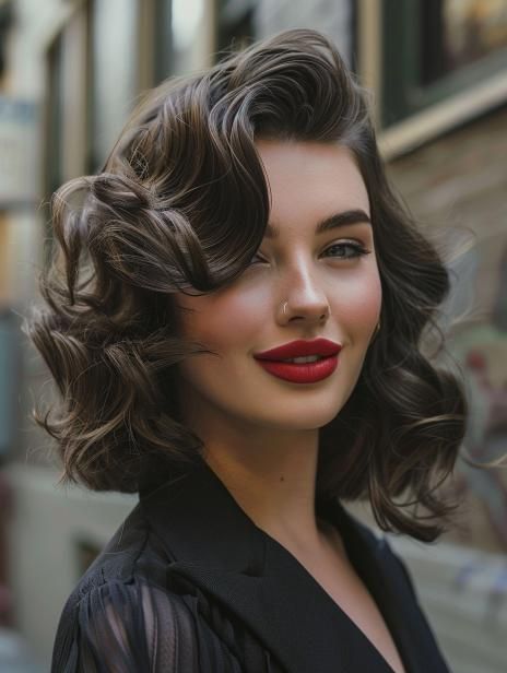 Explore Top Vintage Haircuts of 2024 - Timeless Styles Reimagined Hairstyle Man, Vintage Haircuts, Vintage Updo, Classy Hairstyles, Hairstyles With Glasses, Classic Bob, Medium Curly Hair Styles, Step By Step Hairstyles, New Hairstyle