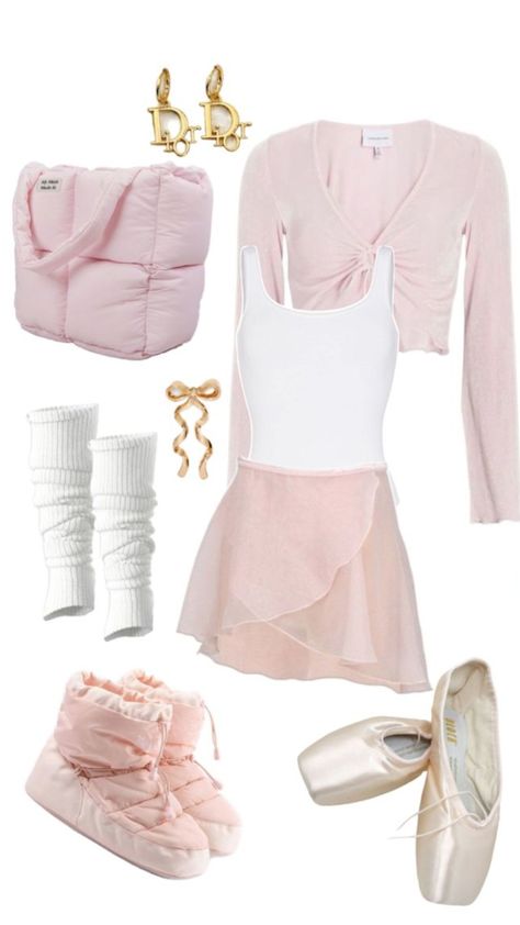 #dance Ballet Clothes Outfits, Ballet Attire, Dance Class Outfit, Ballet Inspired Fashion, Ballet Outfit, Ballerina Outfit, Ballet Bag, Ballet Beauty, Looks Pinterest