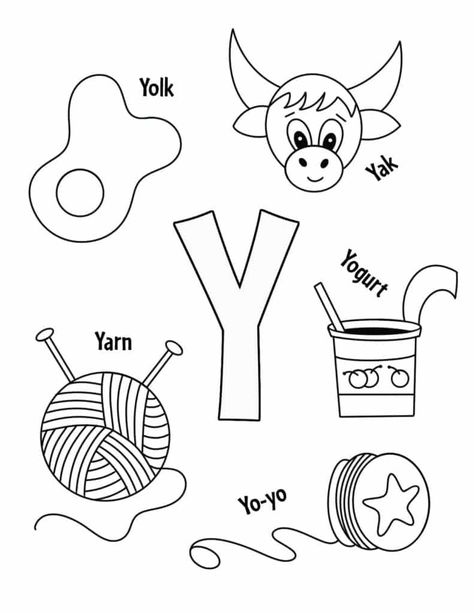 FREE Letter Y Worksheets for Preschool! ⋆ The Hollydog Blog Y Craft, Y Worksheet, Y Crafts For Preschool, Letter Y Coloring Page, Y Is For, Y Words For Kids, Letter I Worksheets For Preschoolers, Letter Y Crafts For Preschool, Y Letter