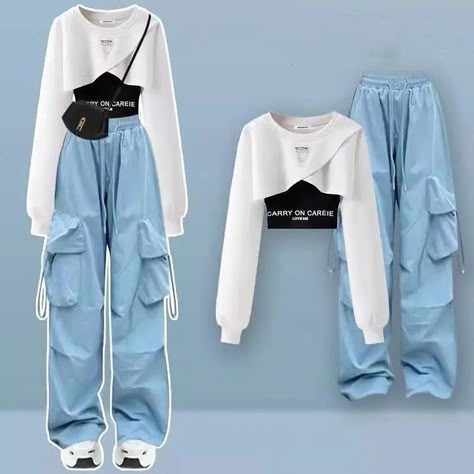 Pre order ~ Set DM us for further queries Summer Suit Women, Casual Work Pants, Suits Korean, Flat Pant, Style Indie, Short Sweater, Tracksuit Set, Long Sleeves Coats, Pant Length