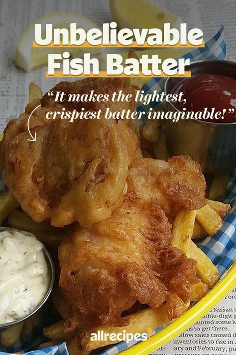 Fish Fry Batter Recipe, How To Make Fish Batter, Baked Battered Fish, Homemade Fish Batter, Light Fish Batter, Fish Batter Recipe Air Fryer, Battered Fish Recipe, Batter For Fish, Fish Batter Recipe Easy