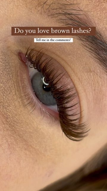 Brown Lash Extensions Black Women, Short Brown Lash Extensions, Brown Black Lash Extensions, Brown Lashes Black Women, Classic Brown Lash Extensions, Wispy Brown Eyelash Extensions, Brown Volume Lash Extensions, Brown Lash Set, Brown Eye Lashes Extensions