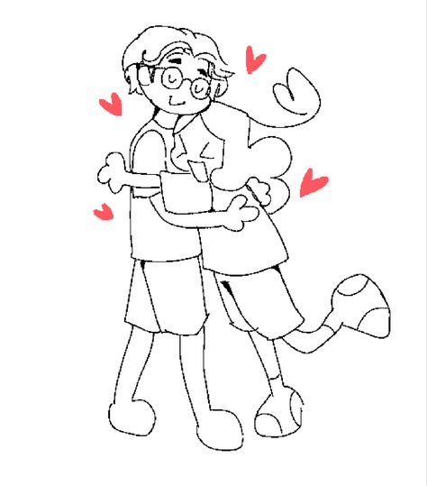 i just realized i havent posted here in forever lol so heres a silly little drawing Cute Couple Pics Drawing Reference, Cartoon Couples Drawings Sketches, Date Poses Drawing, Drawing Of People Holding Hands, Couple Poses Funny Drawing, Drawing Boyfriend And Girlfriend, Drawing Idea For Boyfriend, Chill Bf Crazy Gf Drawing, Couple Drawing Poses Cute