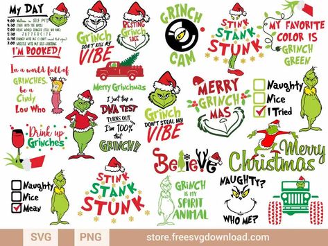 Mrs Grinch Svg, Grinch Vinyl Ideas, Grinch Free Svg Files For Cricut, The Grinch Sayings, Grinch Christmas Shirts Vinyl, Grinch Family Christmas Shirts, Grinch Png Free, Merry Grinchmas Svg Free, Grinch Svg File Cricut Free