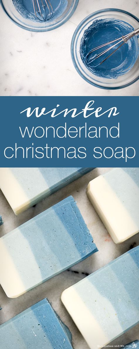 Winter Cold Process Soap Recipes, Making Bar Soap, Cold Processed Soap, Diy Soap Recipe, Wonderland Christmas, Blue Soap, Holiday Soap, Cold Process Soap Recipes, Soap Tutorial