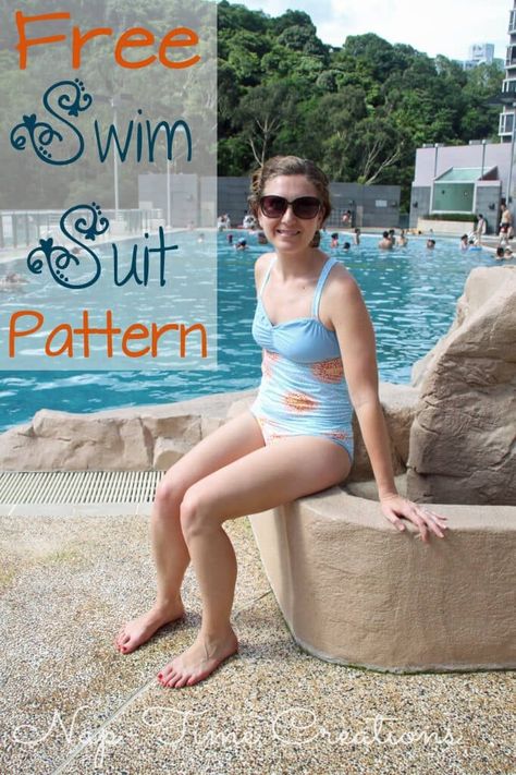 Free Swimsuit Pattern and Tutorial - Life Sew Savory Free Swimsuit Pattern, Summer Sewing Patterns, Swimsuit Pattern Sewing, Sewing Swimwear, Summer Sewing, Sewing Lingerie, Swimsuit Pattern, Suit Pattern, Womens Sewing Patterns