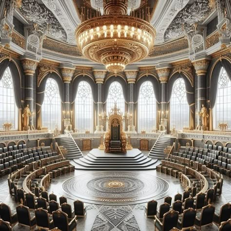 Castle Meeting Room, Fantasy Royal Palace, Throne Room Aesthetic, Egyptian Castle, Fantasy Palace Interior, Fantasy Throne Room, Royal Throne Room, Fantasy Castle Interior, Castle Throne Room