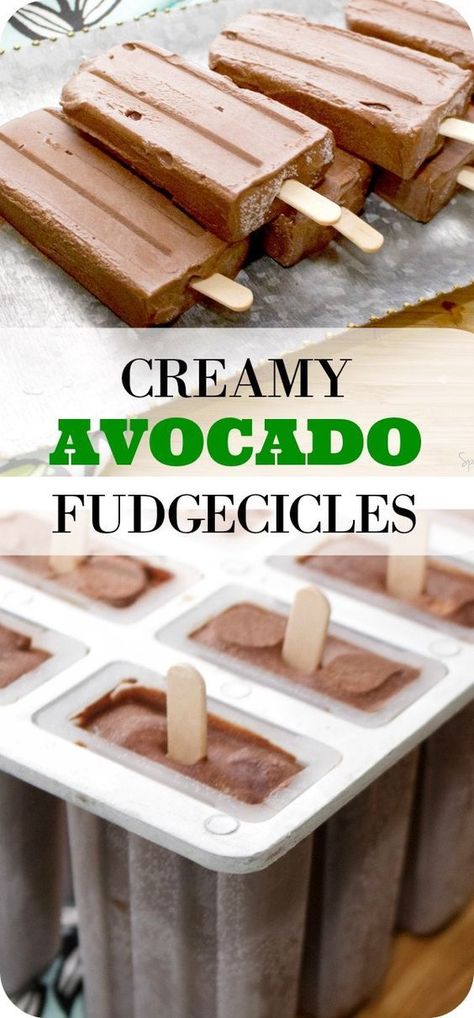 Fudge Pops, Avocado Dessert, Avocado Health Benefits, Vegan Burrito, Avocado Chocolate, Healthy Treat, Popsicle Recipes, Paleo Vegan, Keto Cookies