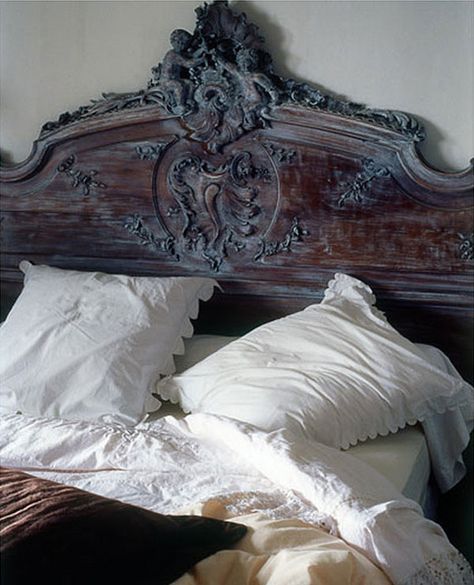 French Country Headboard, White Linens, Dreamy Bedrooms, French Country Style, French Decor, Holiday Inspiration, Beautiful Bedrooms, My New Room, Headboards