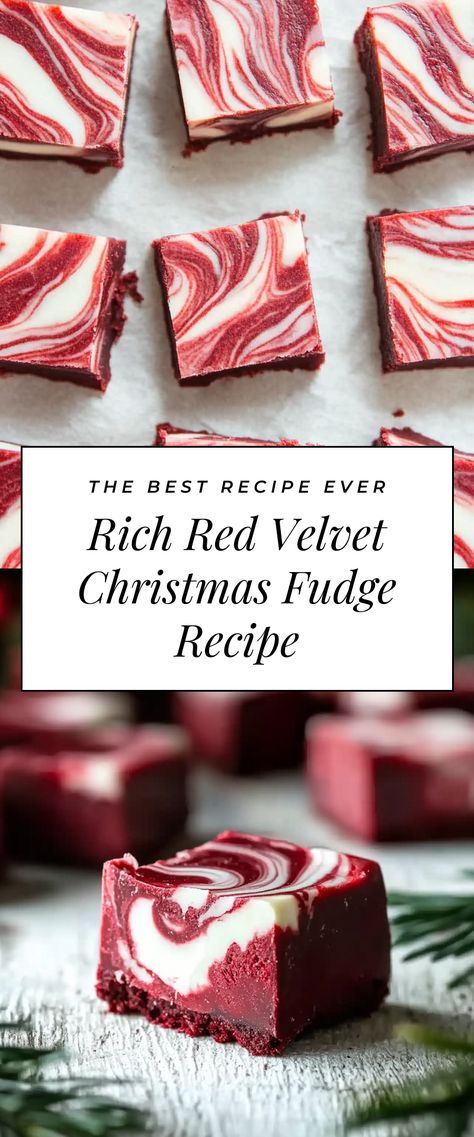 Image for Rich Red Velvet Christmas Fudge Recipe Red Velvet Candy, Red Velvet Treats, Healthy Red Velvet, Velvet Fudge, Red Velvet Fudge, Christmas Red Velvet, Homemade Condensed Milk, Clematis Varieties, Easy Red Velvet