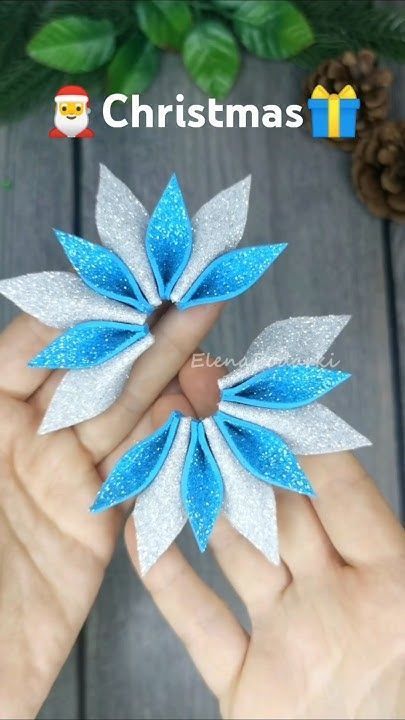 Foam Sheet Ornaments Diy Christmas, Do It Yourself Christmas Ornaments, Fun Foam Christmas Ornaments, Foam Ornaments, Snowflake Christmas Ornaments, Foam Christmas Ornaments, Christmas Ornaments Handmade, Foam Sheet Crafts, Paper Christmas Ornaments