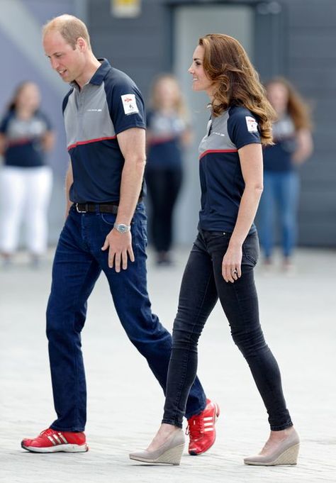 20+ Photos of the Royal Family Wearing Sneakers - Princess Diana, Prince William, Kate Middleton, Meghan Markle in Sneakers Polo Shirt Design Uniform, Corporate Shirts, Company Uniform, Kate Middleton Pictures, Polo Shirt Outfits, Polo Outfit, Corporate Uniforms, Polo Shirt Design, Polo Design