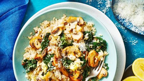 Pumpkin and chorizo risotto Risotto Recipes Mushroom, Kale Risotto, Chorizo Risotto, Mushroom Kale, Bacon Risotto, Risotto Recipes Easy, Bacon Mushroom, Seafood Risotto, Pumpkin Risotto