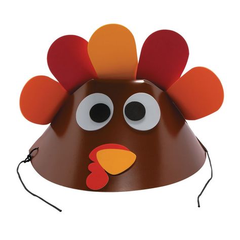 Turkey Hat Craft, Thanksgiving Arts And Crafts, Thanksgiving Hat, Diy Turkey, Thanksgiving Crafts Preschool, Fun Hats, Turkey Hat, Thanksgiving Classroom, Toilet Paper Crafts