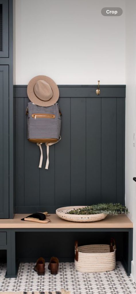 Navy Blue Beadboard, Hale Navy Laundry Room, Beadboard Mudroom, Blue Beadboard, Painted Beadboard, Hale Navy, Mudroom Laundry Room, Mudroom Design, Mudroom Laundry