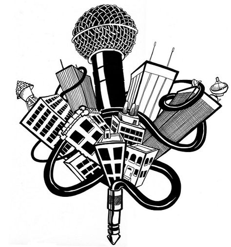 Buy the shirt here: https://sixfootsixart.storenvy.com/products/29218780-mic-city-short-sleeve-unisex-t-shirt Mic Drop Tattoo, Music Mic Tattoo, Mic Tattoo Design, Hip Hop Art Drawing, Microphone Doodle, Microphone Design Art, Hiphop Illustration, Microphone Drawing, Music Graffiti