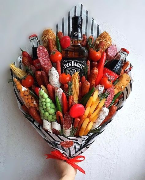 Food Bouquet Ideas, Man Bouquet Ideas, Flowers For Men Gift Man Bouquet, Mens Bouquet, Men's Bouquet, Men Bouquet, Bouquet For Men, 50th Birthday Greetings, Fruit Bouquet Ideas