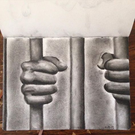 Prison Hands Prison Bars Drawing, Prison Cell Drawing, Prison Drawings Sketches, Chained Up Prisoner Drawing, Locked Art, Prison Painting, Prisoner Drawing, Prison Artwork, Slave Ships