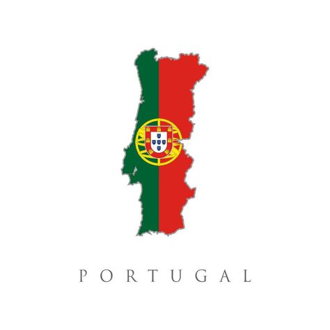 Portugal flag, map Flag of the Portuguese Republic overlaid on detailed outline country map isolated on white background. Portugal Flag Aesthetic, Portugal Wallpaper, Country Icons, Country Flags Icons, Portugal Country, Flags Europe, World Country Flags, Portugal Map, Raw Pictures