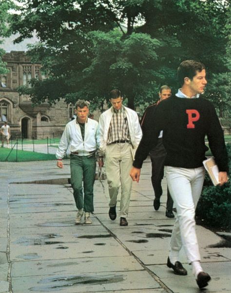 How American Style Fueled Postwar Youth Fashion in Japan - Fashionista 1950s Fashion Menswear, Ivy Look, Preppy Boys, White Jeans Men, Preppy Men, Ivy League Style, Teddy Boys, Ivy Style, Prep Style