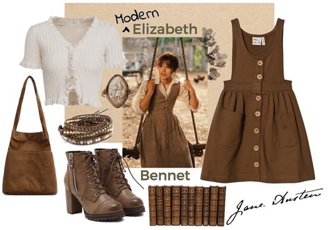 Modern Elizabeth Bennet Outfit | ShopLook Elizabeth Bennet Outfit Ideas, Elizabeth Bennett Inspired Outfits, Elizabeth Bennet Inspired Outfit, Elizabeth Bennet Cosplay, Jane Austen Outfits Modern, Modern Elizabeth Bennet Outfit, Elizabeth Bennett Costume, Regency Inspired Fashion Modern, Pride And Prejudice Outfit Ideas