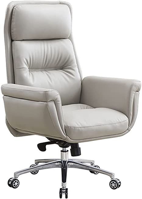 Gray Home Office, Office Chair Modern, Small Apartment Organization, Cowhide Chair, Boss Chair, Chaise Gaming, Office Desk Chairs, Ergonomic Desk Chair, Swivel Chair Desk