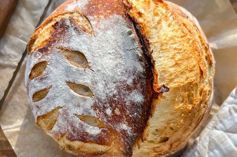 Homemade Artisan Sourdough Loaf - Daddio's Kitchen Beginners Bread Recipe, Easy Sourdough Bread Recipe, Artisan Sourdough, Sourdough Loaf, Dutch Oven Bread, Sourdough Bread Recipe, Sourdough Baking, Loaf Recipes, Baking Mixes