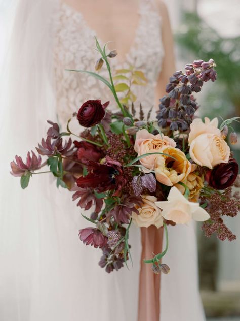 Whimsical Bridal Bouquet, Spring Bridal Bouquet, Winter Bridal Bouquets, Spring Wedding Color Palette, Bridal Bouquet Spring, Neutral Wedding Flowers, Plum Wedding, Skagit Valley, Spring Wedding Colors