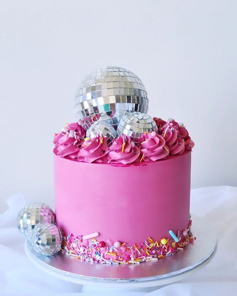 Get ready to dance the night away with this dazzling disco ball cake 💃🪩 {Disco cake} #discoballdecor #discoballcake #hotpinkcake #discotheme #discoverglobe #discoera #discoballbirthdaycake #discobirthdayparty #discobirthday #tarneit #truganina #mambourin #rockbank #mtatkinson #carolinesprings #taylorslake #manorlakes #pointcookmums #pointcookcakes #pointcook #sanctuarylakes Hot Pink Cakes, Pop Star Party, Disco Cake, Dance Party Birthday, Disco Birthday Party, Big Company, Disco Theme, Karaoke Party, Beautiful Weekend