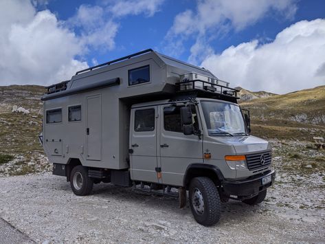 Featured Vehicle :: Mercedes Vario 4x4 – “Le Truck World” - Expedition Portal Expedition Vehicle Interior, 4x4 Camper Truck, Camper Truck, Off Road Mercedes, Mercedes Vario, Unimog Camper Expedition Vehicle, Mercedes Bus, Mercedes Pickup Truck, Mercedes Camper