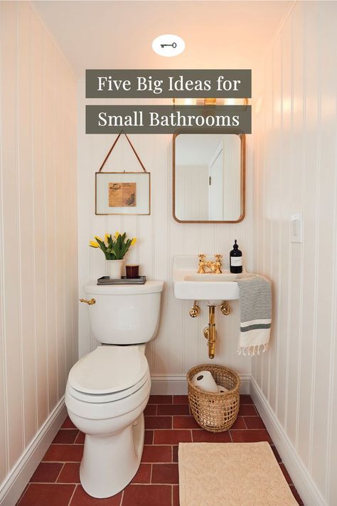 Small Half Bathroom Ideas Rental, Small Bathroom Behind Toilet, Small Bathroom Ideas Powder Rooms, How To Diy Bathroom Remodel, Office Bathroom Design Small Spaces, Tiny Old Bathroom Ideas, Small Powder Room With Shower Ideas, First Floor Powder Room Ideas, Tiny Primary Bathroom Ideas