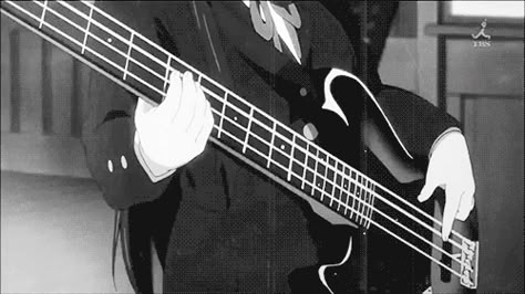 Guitar Banner Discord, Electric Guitar Anime, Gituar Anime, Anime Bass Guitar, Guitar Banner Gif, Anime Guitar Gif Banner, Discord Banner Gif, Someone Playing Bass Guitar, Her Silence