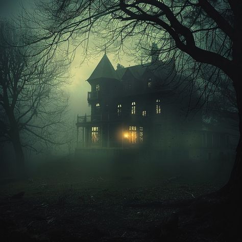 Wouldn’t you just want to live here? . . . . . #abandoned #house #shadow #woodencabin #cabin #creepy #scary #frightening #mist #dark… | Instagram Haunted House Photography, Creepy House Aesthetic, Horror House Aesthetic, House In Dark Forest, Haunted Photography, Haunted House Aesthetic, Haunted Cabin, Haunted Aesthetic, Scary School