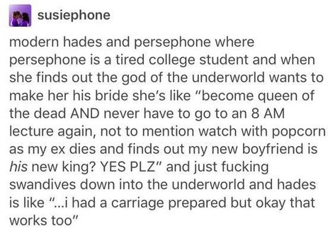 Persephone Hades Lore Olympus, Hades And Persephone Tumblr, Persephone Powers, Hades And Persephone Funny, Booktok Men, Hades Und Persephone, Nanowrimo 2023, Hades X Persephone, Mythology Poetry