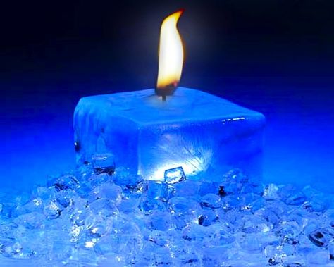 "Hot heads and cold hearts never solved anything."  Sometimes, the events of life can cause us to think in ways Allah did mean for us to think.  How can we cool the head and warm the heart? Ice Candle, Water Candle, Royal Blue Wedding, A Course In Miracles, Blue Candles, Feeling Blue, Beautiful Candles, Love Blue, Fire And Ice