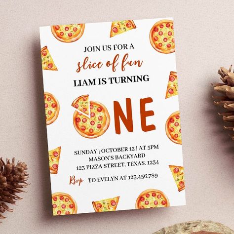 One Year Old Birthday Party Theme Boy, First Birthday Pizza Party Theme, First Birthday Party Themes For Boys, Pizza First Birthday Party, 1st Birthday Party Ideas Themes, Pizza First Birthday, Toddler Birthday Ideas, First Birthday Boy Themes, First Birthday Baby Boy