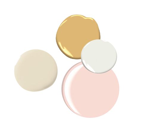 Royal Blush: A wedding inspired Palette | Vivid Interiors Blush Pink Gold White Color Palette, Gold Pink Palette, Gold White Color Palette, Gold And White Color Palette, White Gold Palette, Rose Gold Color Palette, White And Pink Wedding, White Color Palette, Tan Paint