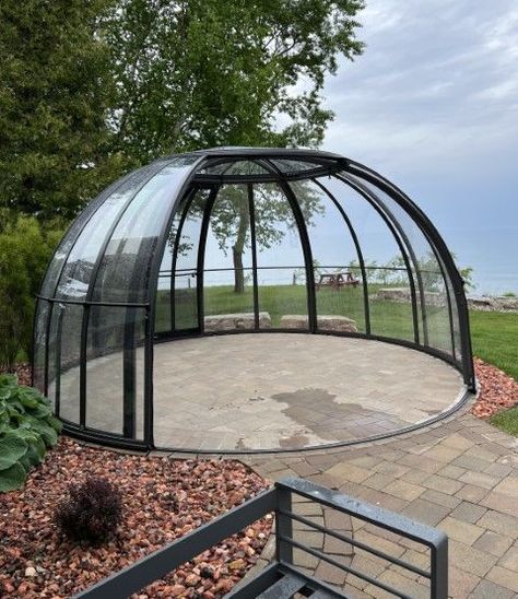 Hot Tub Enclosure, Dome Greenhouse, Glass Cabin, Tub Enclosures, Diy Backyard Patio, Bubble House, Bubble Tent, Pool Enclosures, Hot Tub Cover