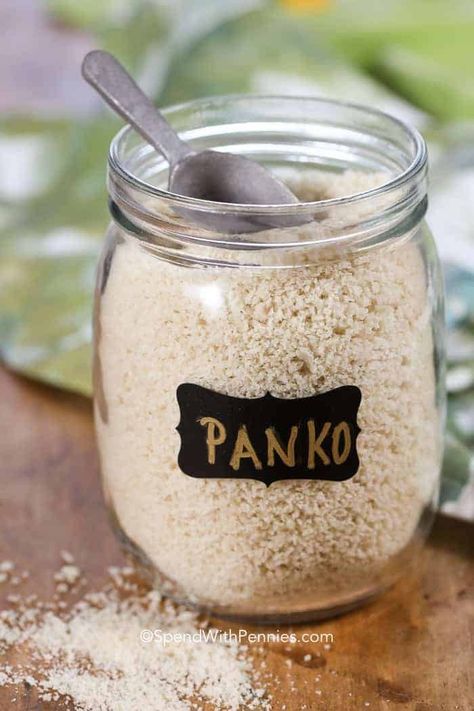 Panko bread crumbs are the perfect crunchy addition to casseroles, fried foods, and anything that you want to add a crispy crust to! Homemade Panko, Panko Bread Crumbs Recipe, Ritz Cracker Toffee, Panko Recipes, How To Make Breadcrumbs, Bread Crumbs Recipe, Crumb Recipe, Panko Crumbs, Spend With Pennies