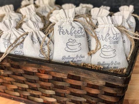 Perfect Blend Wedding Favor  Set of 6  Custom Coffee Wedding | Etsy Wedding Coffee Favors For Guests, Coffee Themed Wedding Favors, Wedding Favor Coffee, Coffee Bean Wedding Favors, Photographer Client Gifts, Coffee Wedding Favors, Coffee Favors, Honey Wedding Favors, Creative Wedding Favors