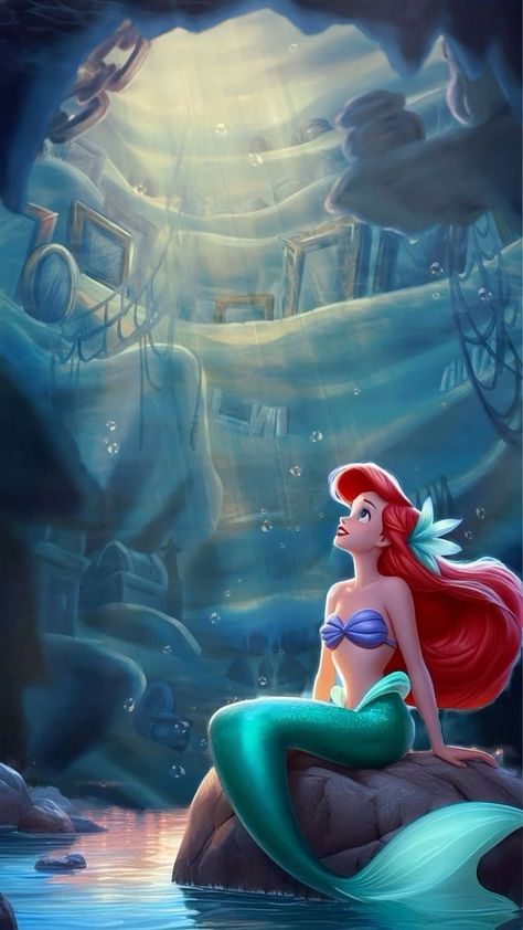 Mermaid Wallpaper Iphone, Ariel Cartoon, Ariel Wallpaper, Little Mermaid Wallpaper, Ariel Pictures, Mermaid Background, Disney Movie Art, Mermaid Wallpapers, Disney Princess Artwork